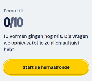 Na de rit: start de herhaalronde