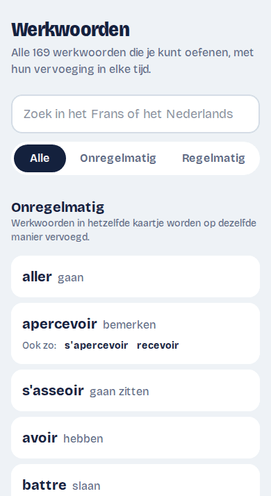 De werkwoordenlijst (gsm)