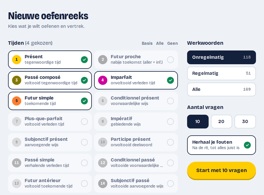 Een nieuwe oefenreeks kiezen (computer)